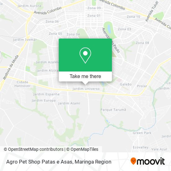 Agro Pet Shop Patas e Asas map