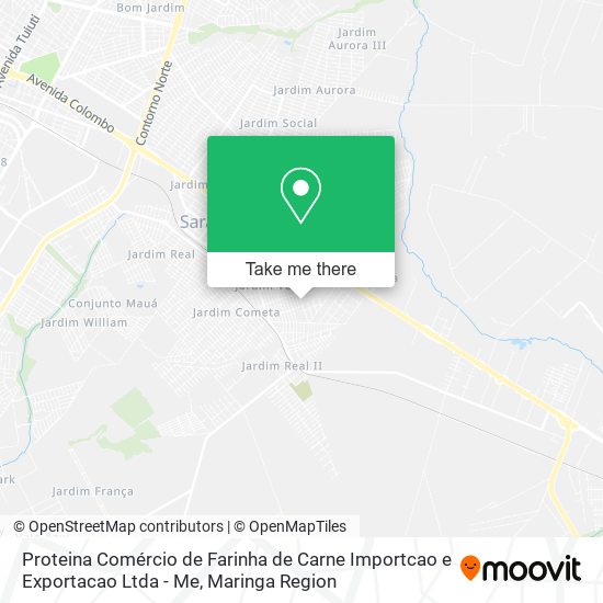 Proteina Comércio de Farinha de Carne Importcao e Exportacao Ltda - Me map