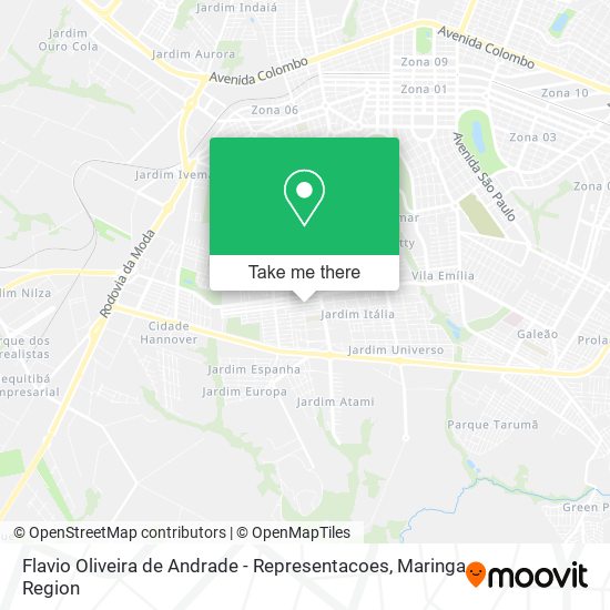 Mapa Flavio Oliveira de Andrade - Representacoes