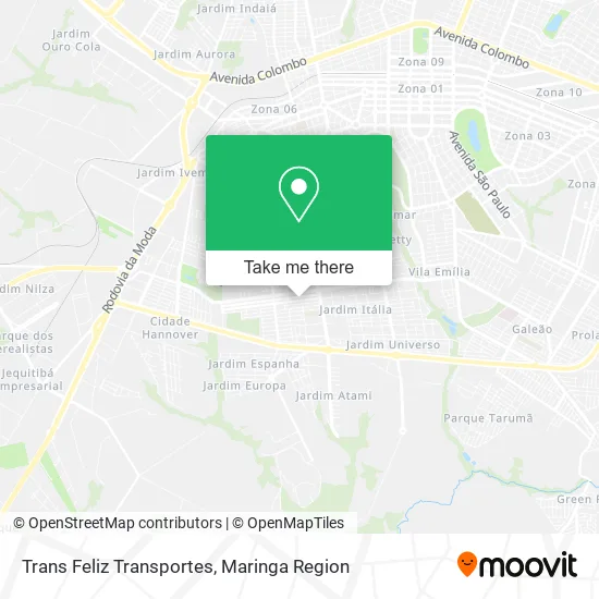 Trans Feliz Transportes map