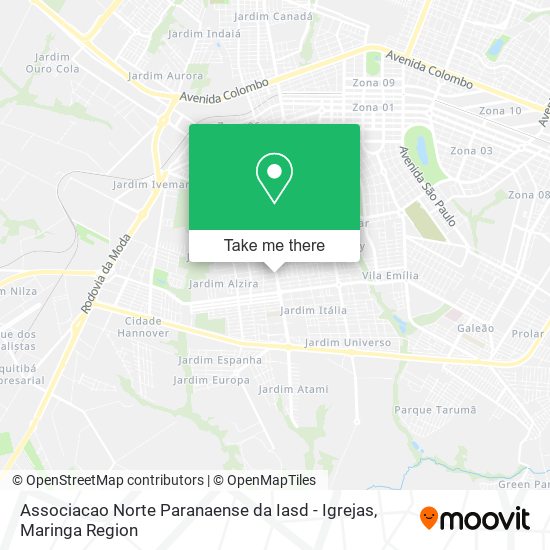 Associacao Norte Paranaense da Iasd - Igrejas map