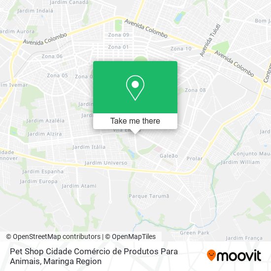 Mapa Pet Shop Cidade Comércio de Produtos Para Animais