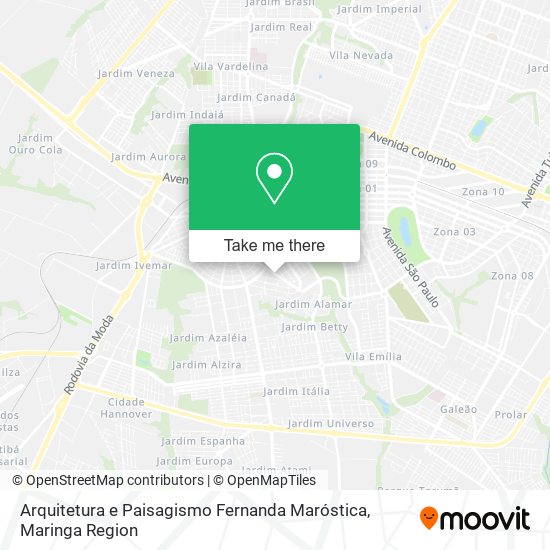Mapa Arquitetura e Paisagismo Fernanda Maróstica
