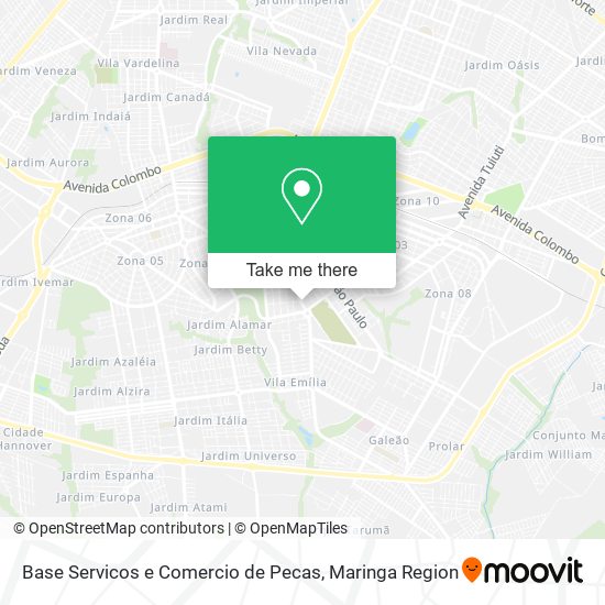 Mapa Base Servicos e Comercio de Pecas