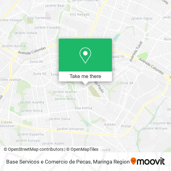 Base Servicos e Comercio de Pecas map