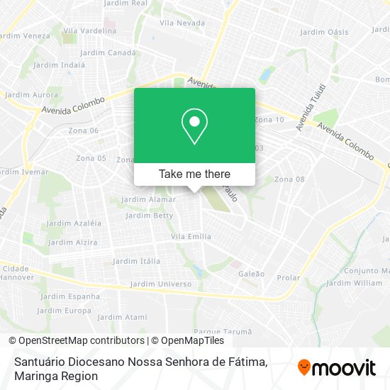 Santuário Diocesano Nossa Senhora de Fátima map