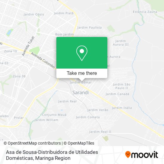 Mapa Asa de Sousa-Distribuidora de Utilidades Domésticas