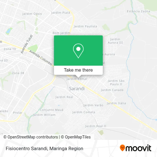 Fisiocentro Sarandi map