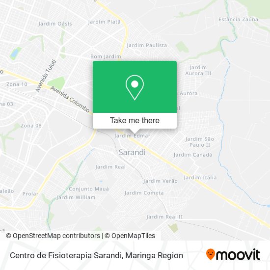 Mapa Centro de Fisioterapia Sarandi