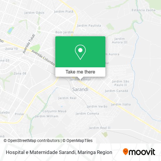 Mapa Hospital e Maternidade Sarandi