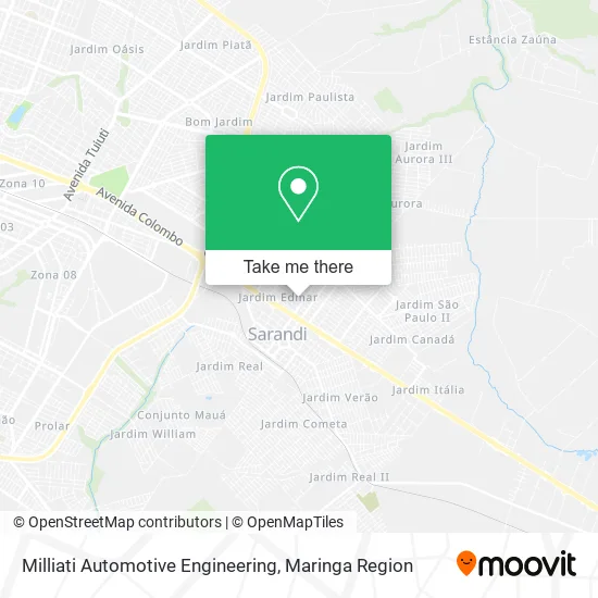 Milliati Automotive Engineering map