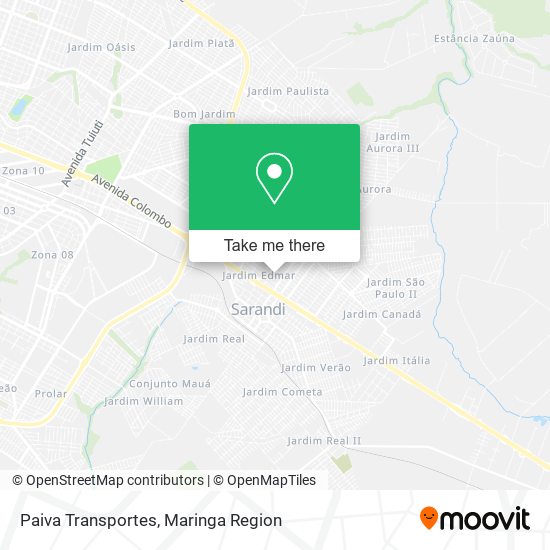 Paiva Transportes map