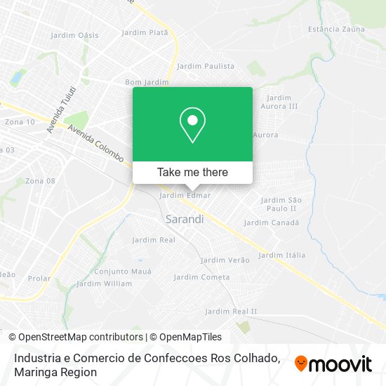 Industria e Comercio de Confeccoes Ros Colhado map