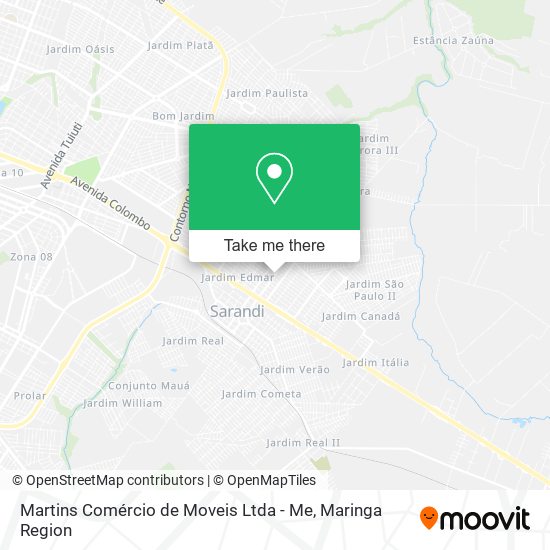 Mapa Martins Comércio de Moveis Ltda - Me