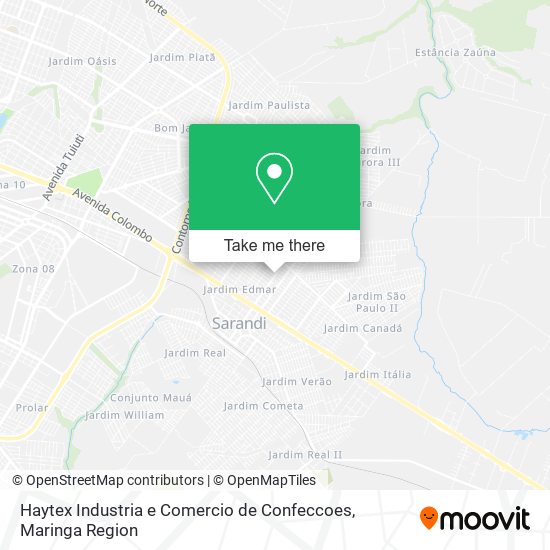 Mapa Haytex Industria e Comercio de Confeccoes