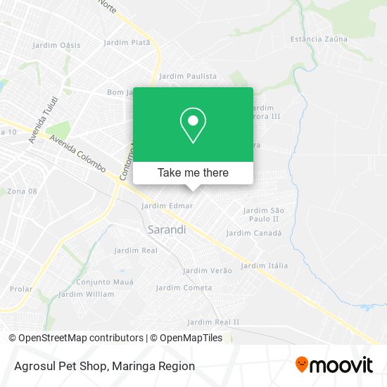 Mapa Agrosul Pet Shop