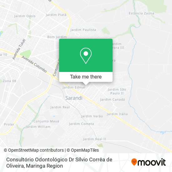 Mapa Consultório Odontológico Dr Sílvio Corrêa de Oliveira