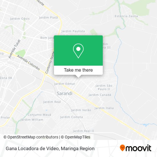 Mapa Gana Locadora de Vídeo