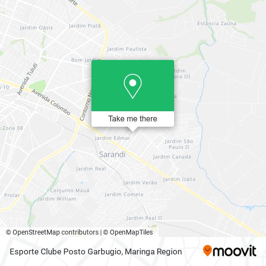 Mapa Esporte Clube Posto Garbugio