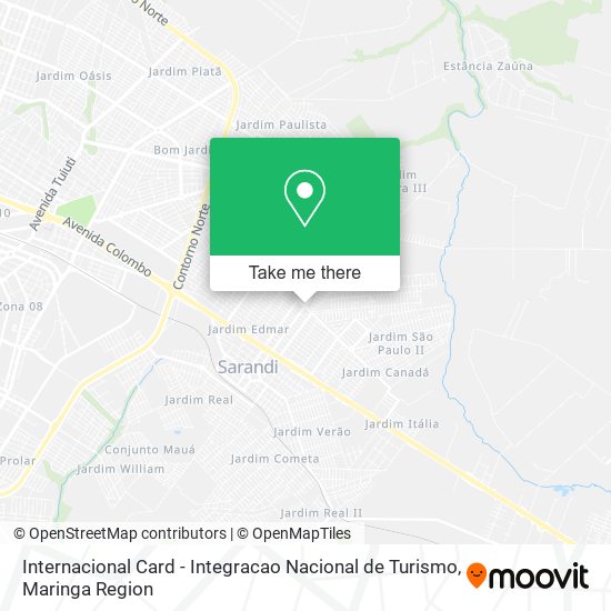 Internacional Card - Integracao Nacional de Turismo map