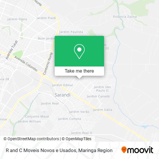 R and C Moveis Novos e Usados map