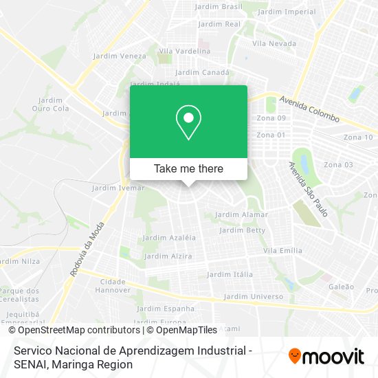 Mapa Servico Nacional de Aprendizagem Industrial - SENAI