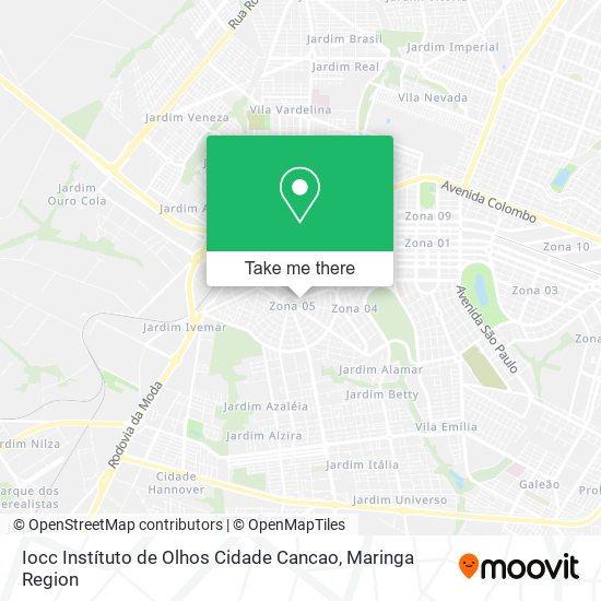 Iocc Instítuto de Olhos Cidade Cancao map
