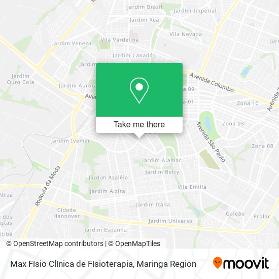 Max Físio Clínica de Físioterapia map