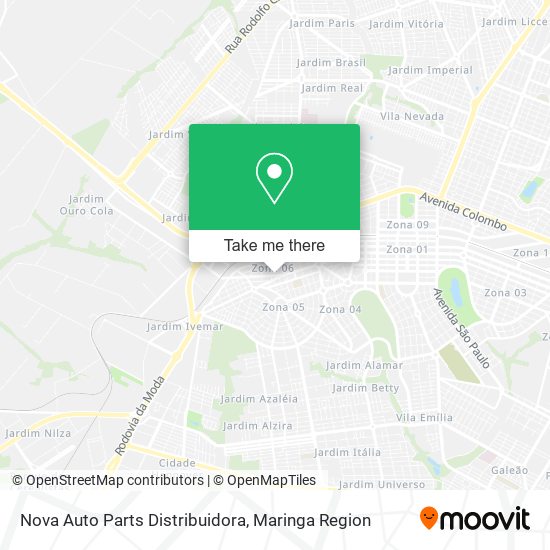 Mapa Nova Auto Parts Distribuidora