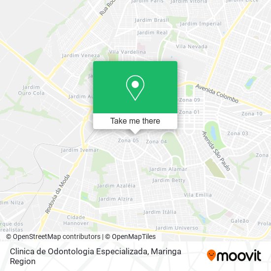 Clinica de Odontologia Especializada map