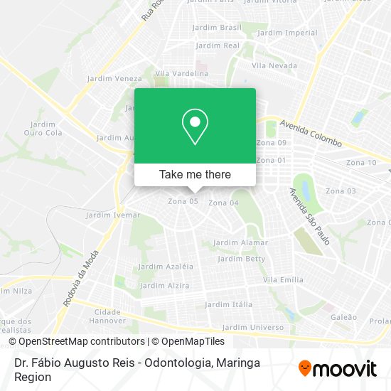 Dr. Fábio Augusto Reis - Odontologia map