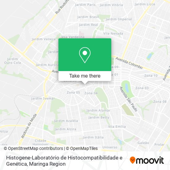 Histogene-Laboratório de Histocompatibilidade e Genética map