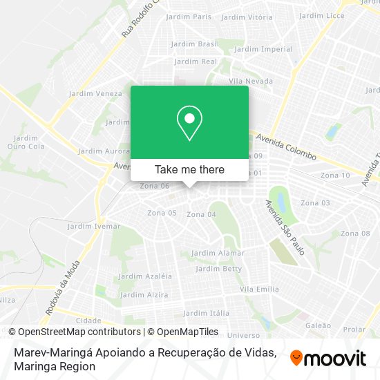 Mapa Marev-Maringá Apoiando a Recuperação de Vidas