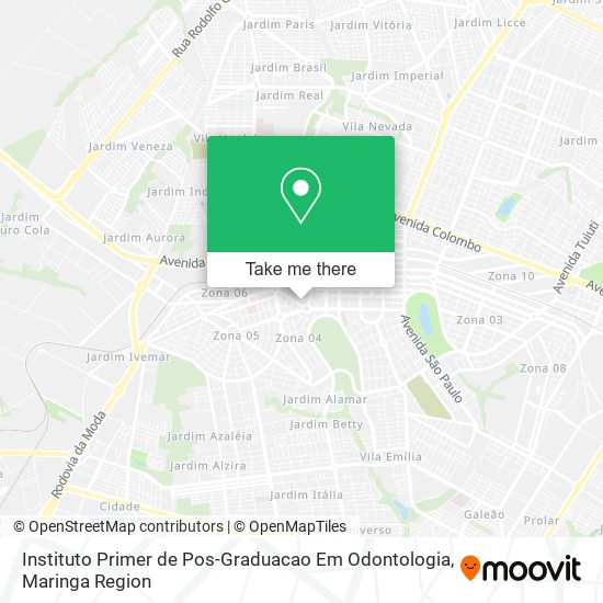 Mapa Instituto Primer de Pos-Graduacao Em Odontologia