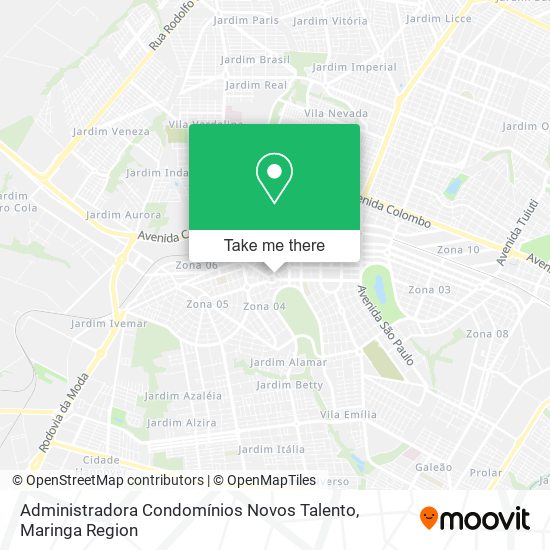 Mapa Administradora Condomínios Novos Talento