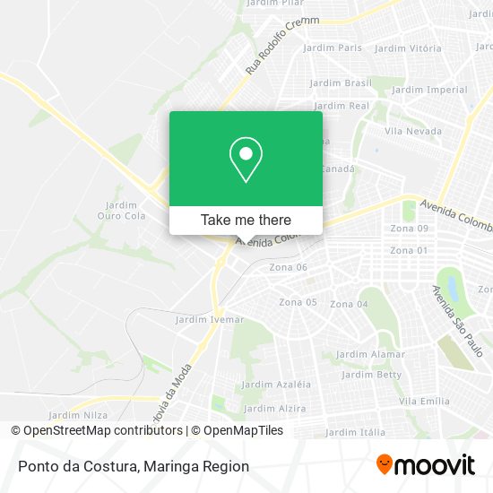 Ponto da Costura map