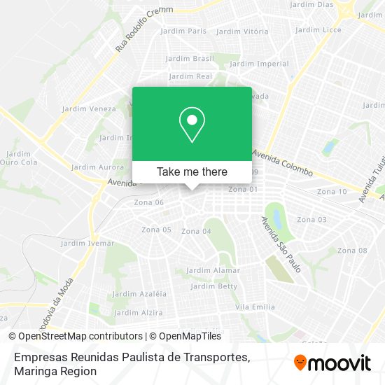 Empresas Reunidas Paulista de Transportes map