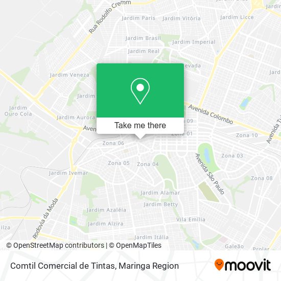 Comtil Comercial de Tintas map