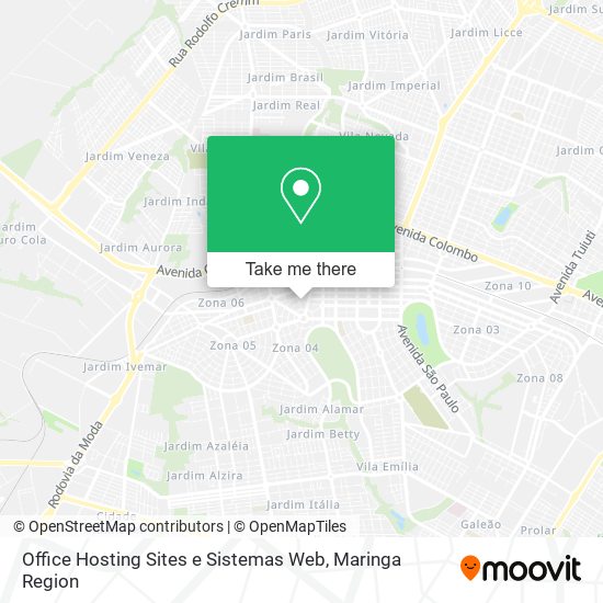 Mapa Office Hosting Sites e Sistemas Web