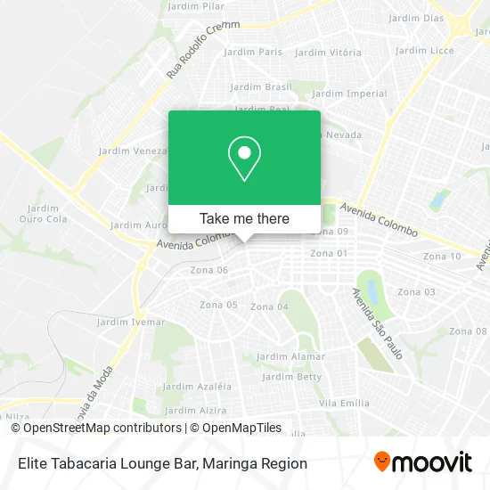 Elite Tabacaria Lounge Bar map