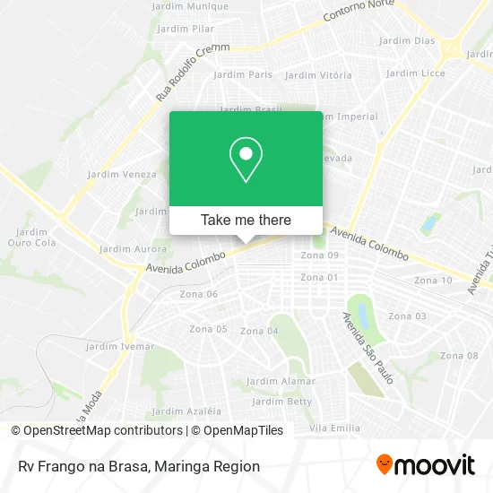 Rv Frango na Brasa map