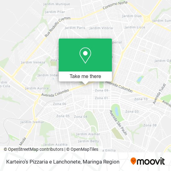 Karteiro's Pizzaria e Lanchonete map