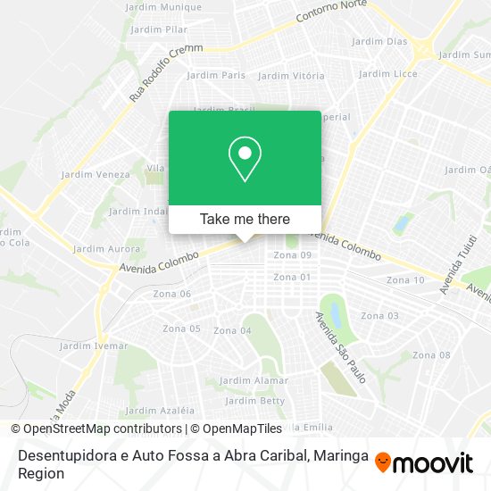 Mapa Desentupidora e Auto Fossa a Abra Caribal