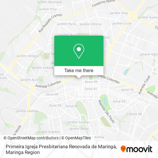 Primeira Igreja Presbiteriana Renovada de Maringá map