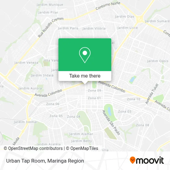 Urban Tap Room map