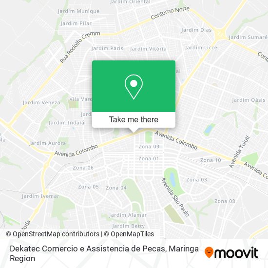 Mapa Dekatec Comercio e Assistencia de Pecas