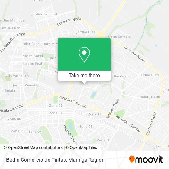 Bedin Comercio de Tintas map