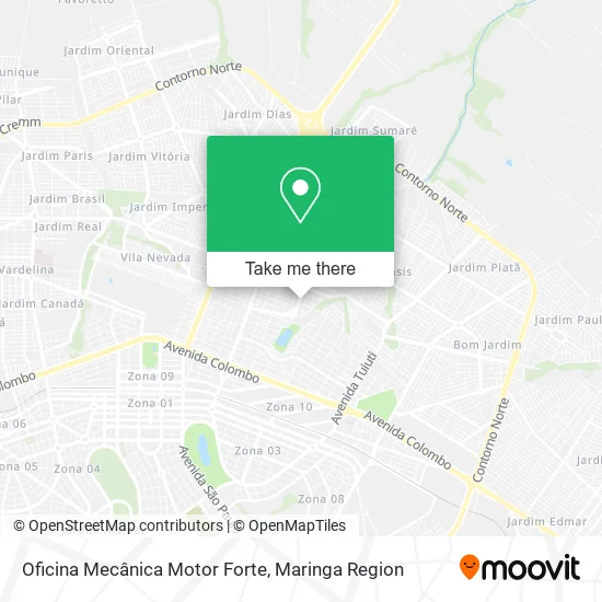 Oficina Mecânica Motor Forte map