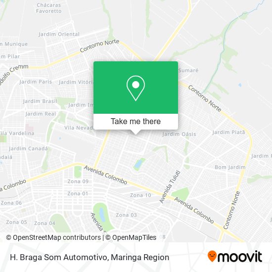 Mapa H. Braga Som Automotivo