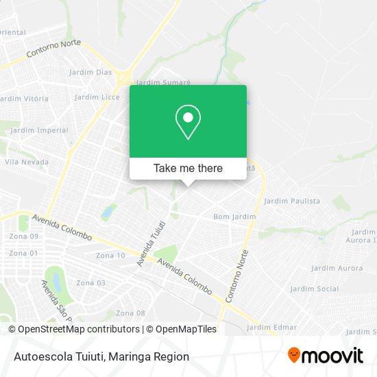 Autoescola Tuiuti map